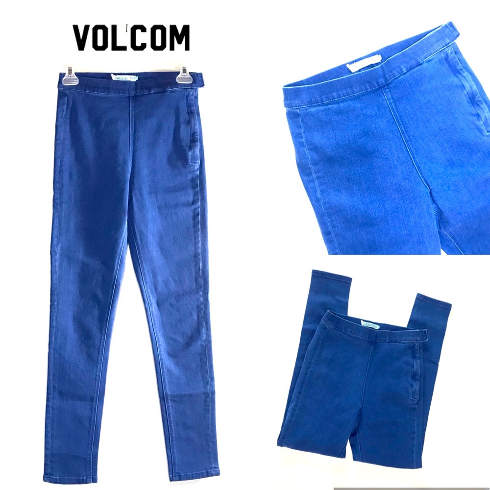 Volcom high waist blue color stretch pants size 5